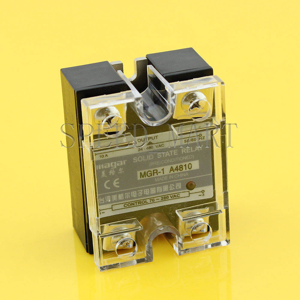 HQ MGR-1 A4810 Single Phase Solid State Relay SSR 10A 70-280V AC 240-480V AC
