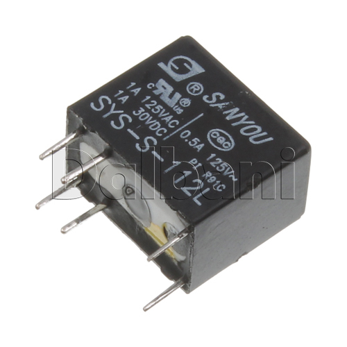 SYS-S-112L New Sanyou Sealed type 1 pole 12V L Relay 1A 125VAC / 1A 30VDC