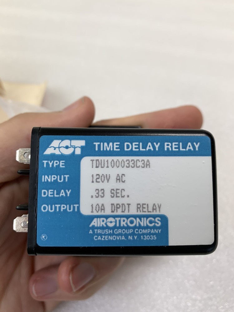 AIR-O-TRONICS TDU100033C3A SOLID STATE TIMER .33 SEC DELAY 10A DPDT 120V AC