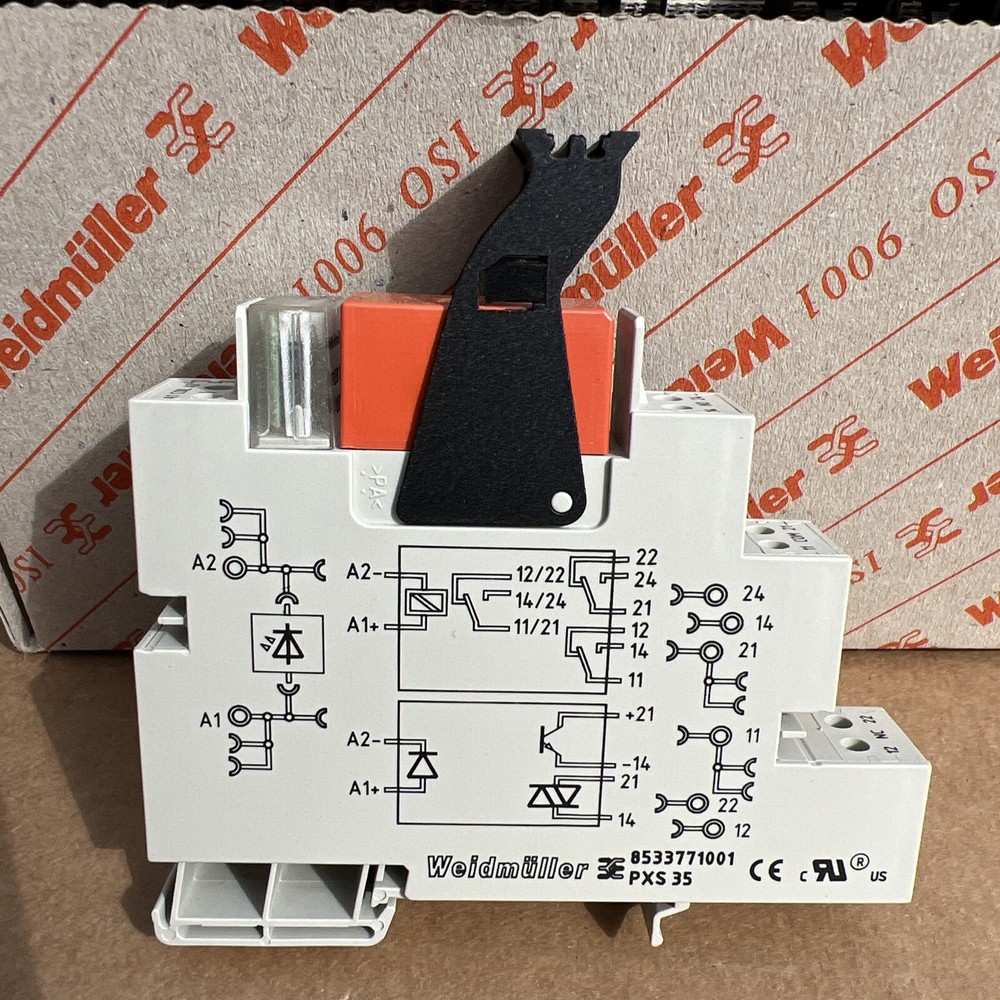Weidmuller 8533771001 PXS 35 Din Rail Mount Base with Schrack RT424024 NEW NB