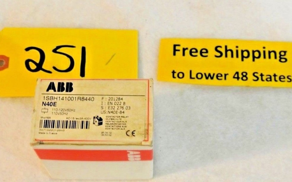 11PCS New ABB Contactor Relay #1SBH141001R8440 110-120V 60HZ Machine Shop Tool