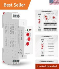 Time Relay 12V 10 Functions Delay Off On Off Timing DIN Rail Mount