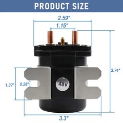 48V Heavy Duty Solenoid Relay Switch for Club Car, EZGO, Yamaha G19 – Replace JR