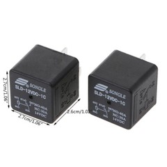 2Pcs SLD-12VDC-1C 1.6W High Power Relay NO 40A NC 30A 5pin Automotive Relay