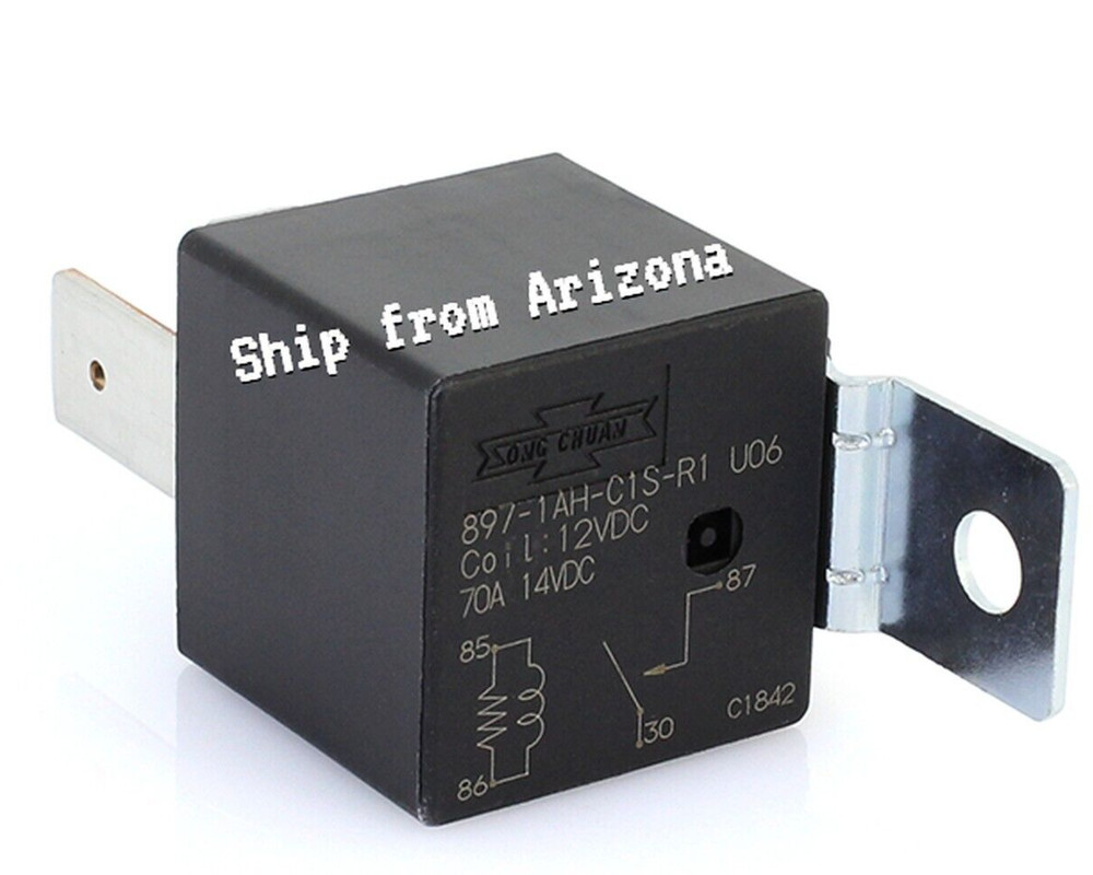 (PACK OF 2) SONG CHUAN 897-1AH-C1S-R1-U06 12VDC Power Relay 4Pins SPNO