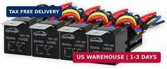 EPAuto 30/40 AMP Relay Harness Spdt 12V Bosch Style – 4 Pack
