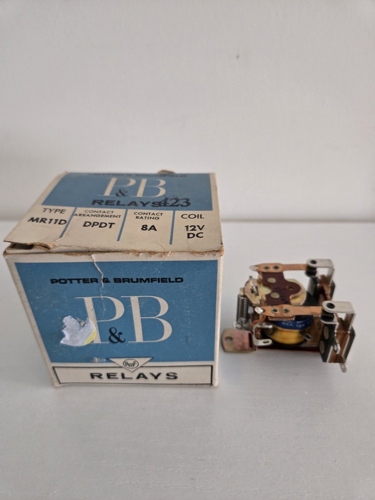 Potter & Brumfield MR11D DPDT Relay 12V DC 8A w/ Original Box Untested