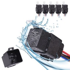 40/30 Amp Waterproof Relay Harness Set – 12V 5-PIN SPDT Automotive Relay 5 pack