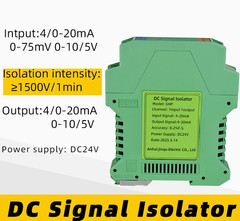 Analog Signal Isolator 4-20mA 0-5V 0-10V DC Voltage Current Transmitter 24V 1/2