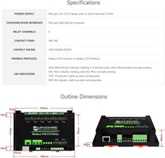 Modbus Ethernet Relay with PoE and ABS Enclosure for Industrial Applications