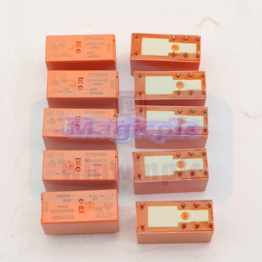 10PCS NEW 24V 8pins SCHRACK RT314024 16A 250VAC Tyco Relay /RS