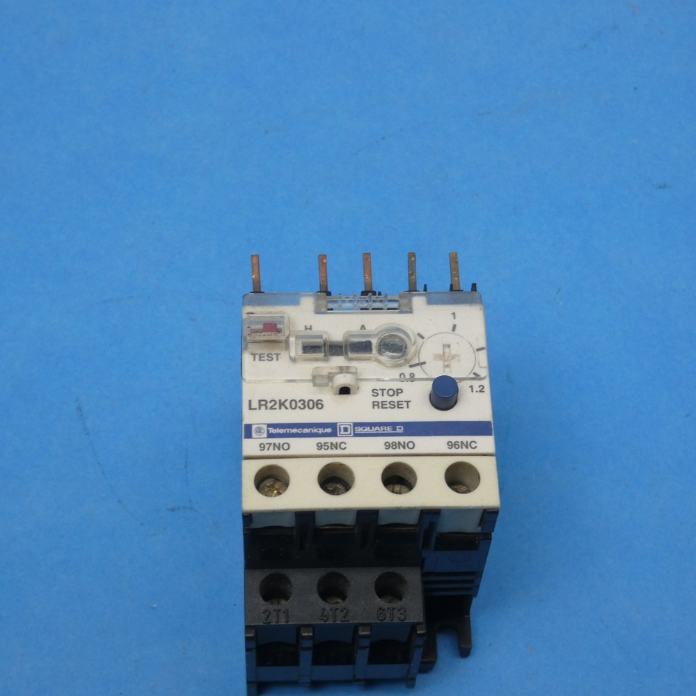 Square D Telemecanique LR2K0306 Overload Relay LC1K/LP1K 0.8 to 1.2 A Class 10
