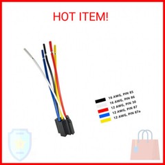 irhapsody 80/60Amp 12v 5-pin Relay Kit, spdt 12-Volt Bosch Style Automotive Rela