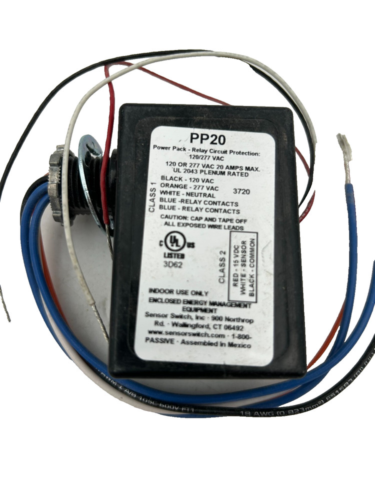 SensorSwitch PP20 Power Pack Relay Circuit 120/277 VAC