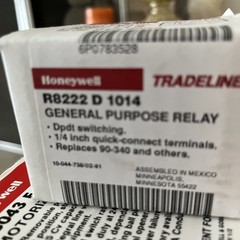 Honeywell/ TradeLine R8222 D 1014 General Purpose Relay 1/4 “ Quick Connect Term