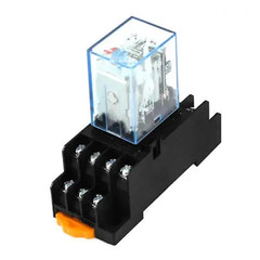DC12V Coil 14-Pin 4PDT Electromagnetic Power Relay with Socket Base