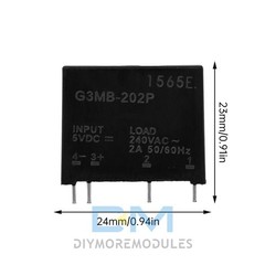 1-10X G3MB-202P-5VDC G3MB-202P DC-AC PCB SSR In 5V DC Out 240V Solid State Relay