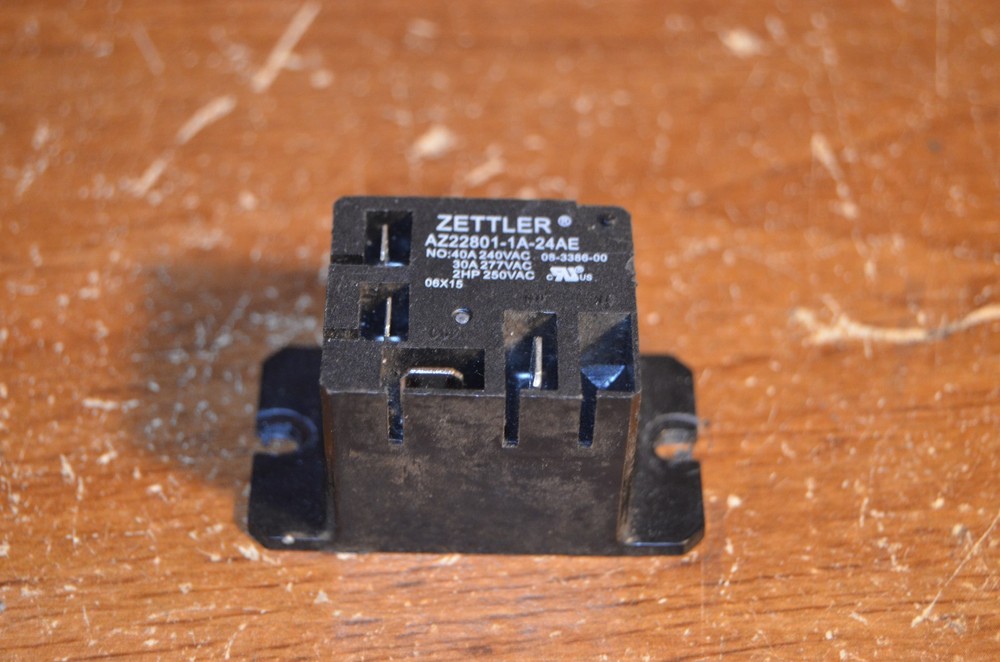 Zettler Heating Relay AZ22801-1A-24AE 40A 240VAC 24VAC Coil SPNO