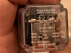 Potter & Brumfield Power Relay DPDT, 120 VAC, 10 A P/N KRPA-11AN-120 (Lot of 4)