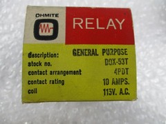 OHMITE D0X-53T RELAY 115V NSMP