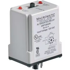 Macromatic Arp024a3r Alternating Relay, Dpdt, 24Vac, 10A, 8 Pin