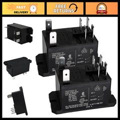 High Power 12VDC DPST-NO Relay Pack of 2, 30A General Purpose, Chassis Mount