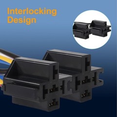 2pcs Car Relay with Harness 12V 40A 4 Pin SPST Harness Sockets with Col…