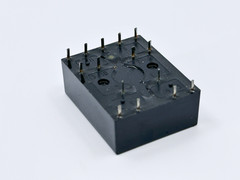 HAS124S DC6 HASCO PCB Flatpack Relay 6VDC 4PDT 1A 30VDC 0.5A 110VAC 15-Pin