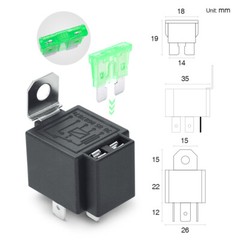 6pcs 5Pin Fuse Automotive Car Relay Switch Harness Set SPDT 14AWG Hot Wire BID