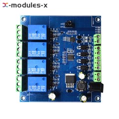 1-10PCS Modbus RTU DC7-24V 4 Channel Relay Control Switch RS485/TTL UART Module