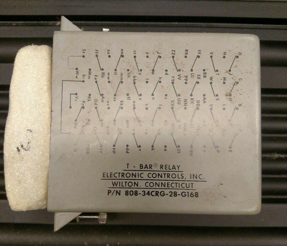 Electronic Controls Inc., T-Bar relay 32 pole 800-34CRG-28-G168
