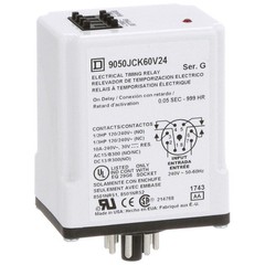 SCHNEIDER 9050JCK60V24 SinFunTimeDelayRelay, 240VAC, 8Pins 5B384