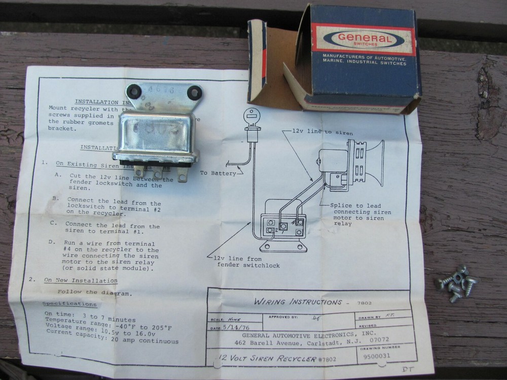 General #7802 12V RECYCLER TIMER RELAY 