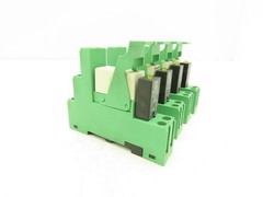Phoenix Relay w/Base 12-24VDC Din Rail Mount Lot of 4