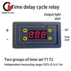 Delay Time Relay Module Timing Delay Cycle Switch Timer DC5V 12V 24V AC110V-220V