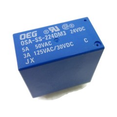 USED OSA-SS-224DM3 DPDT 24V Relay (5A@50VAC ; 3A@125VAC / 30VDC) USA SELLER