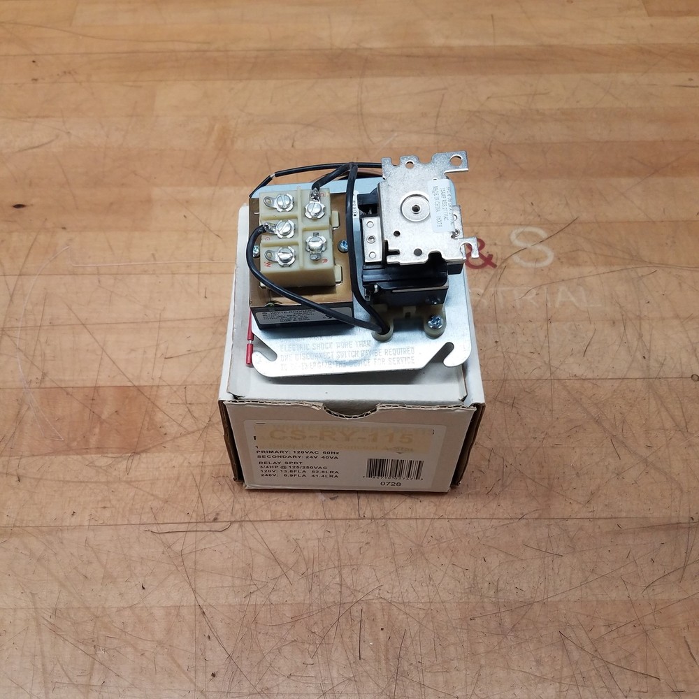 White-Rodgers CS-RY-115 Relay, Coil 24V, 50/60Hz, 15 Amp Res. 277 VAC – NEW