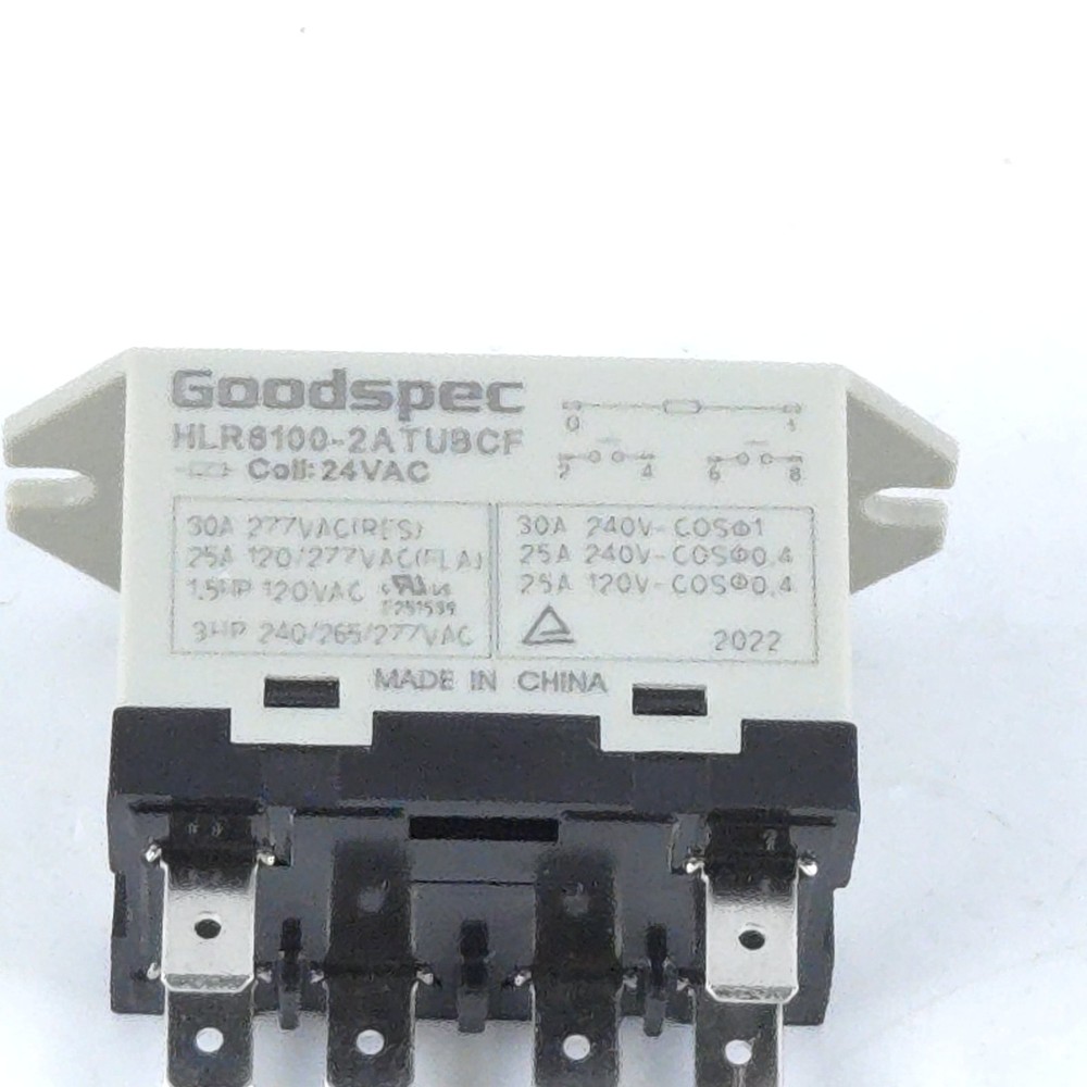 Goodspec HLR6100-2ATUBCF 208-240VAC Compressor Relay 6 Pins 30A 277VAC