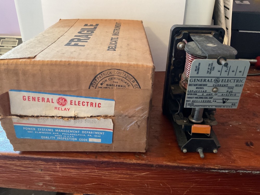 NEW Vintage Adjustable Relay GE Model 12PJC11A3 Type PJC Adj. 2-8 Amps (BS-1067)