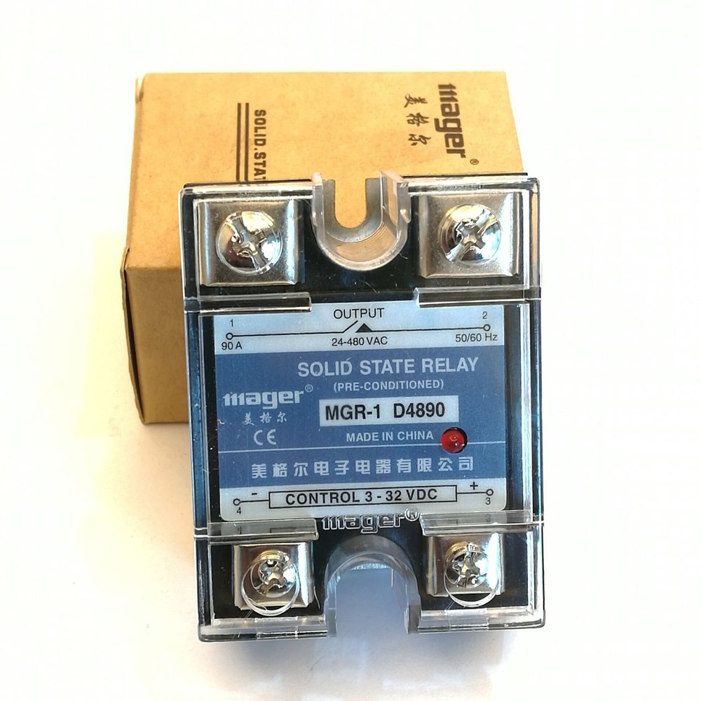 90A Solid State Relay SSR DC-AC Input 3-32V DC Load 24-480V ​AC D4890