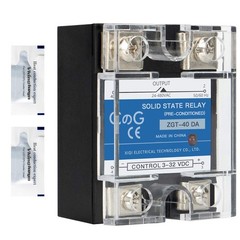 40A DC to AC Solid State Relay SSR-40DA 3-32VDC to 24-480VAC AC Converter 40A