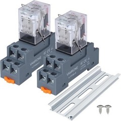 Electromagneti Power Relay 8 Pin 10A 12V DC DPDT MY2NJ 2NO 2NC Socket Base LED