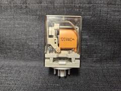 Finder 60.12.8.120.0040 General Purpose Relay 120VAC 10A 8-Pin Octal DPDT