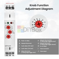 AC/DC12V-240V A220V 16A Delay On Off Delay Timer Relay Time Delay Relay Din Rail