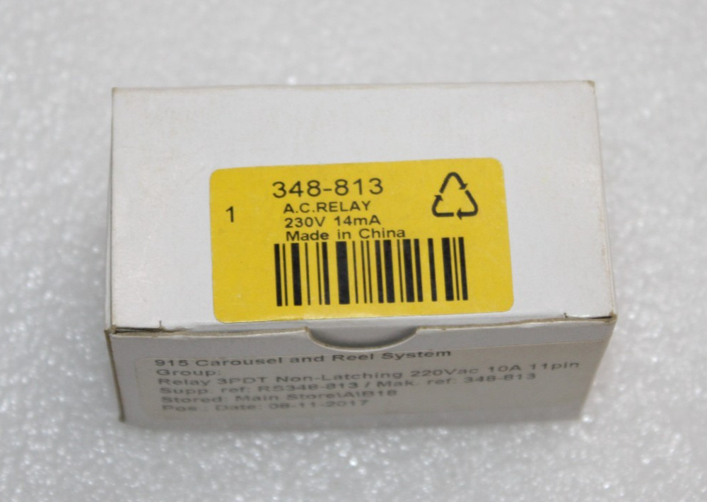 “LOT OF 2” RS COMPONENTS 348-813 NON-LATCHING POWER RELAY AC RELAY 230V 14MA