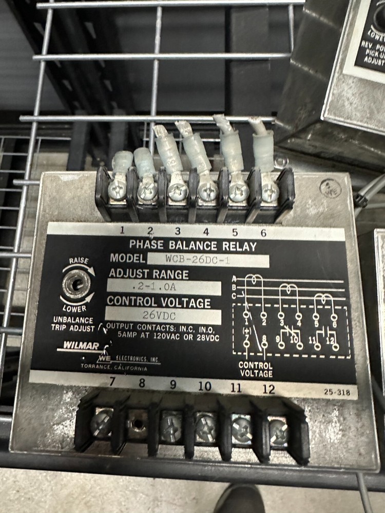 Wilmar WCB-26DC-1 Phase Balance Relay