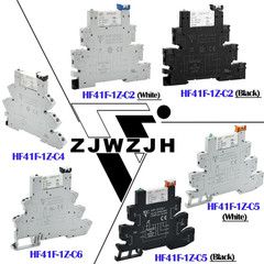 2Pcs Miniature Power Relay DC 24V HF41F/24-ZS 5 Pin 1NO 1NC 6A SPDT with LED In