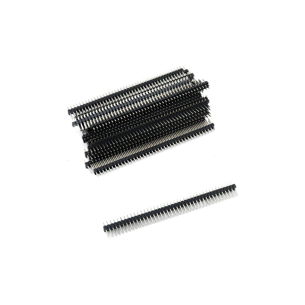 Pin Header Strip 40 Pin Double Row 2.54mm Pitch PCB Connector Kit Straight