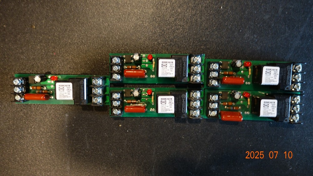 Qty 5 New without Box Functional Devices RIBM2401B 20A SPDT Track Mount Relay 4″