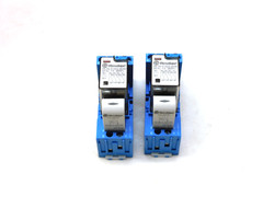 Finder 94.04 Base W/ Relay 55.34.9.024.0040 24vdc & 99.02.9.024.99 Ind Lot of 2